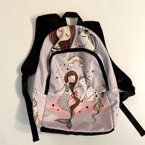 Girl unicorn mermaid backpack, book bag, hiking bag, travel bag